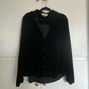 velvet button down